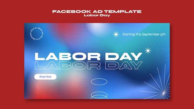 Gradient labor day design template