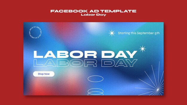 Gradient labor day design template