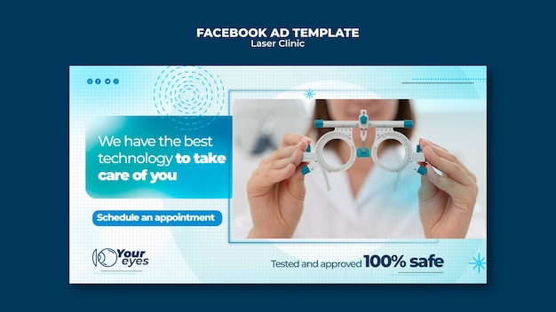 Free PSD gradient laser clinic facebook template