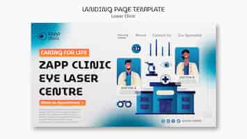 Free PSD gradient laser clinic landing page template