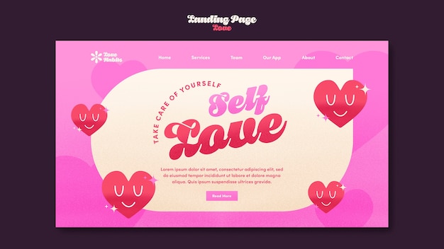 Free PSD gradient love template design