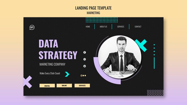 Gradient marketing design template