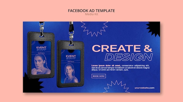 Free PSD gradient media kit facebook template