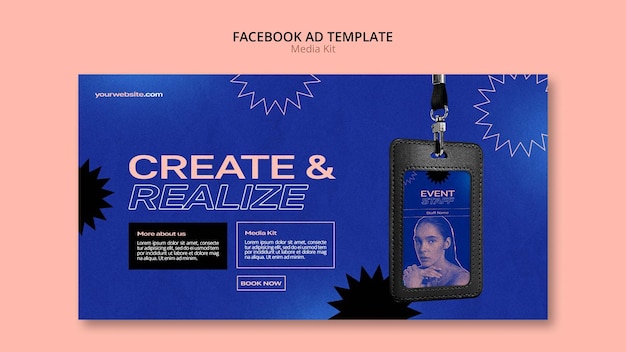 Free PSD gradient media kit facebook template