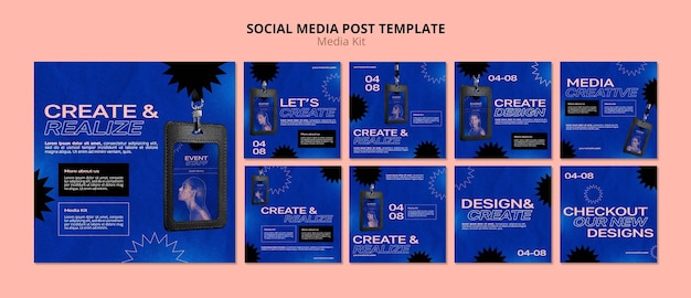Gradient Media Kit Instagram Posts