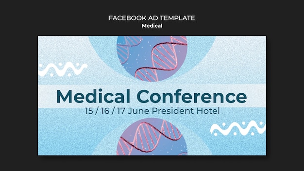 無料PSD グラデーション医療facebookテンプレート