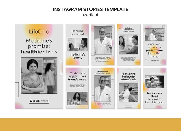 Gradient medical care instagram stories