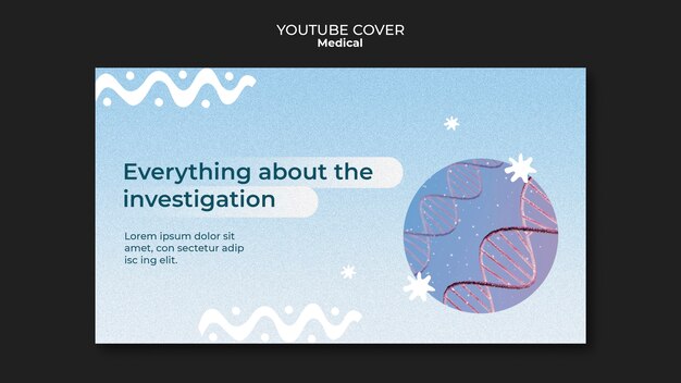 Gradient medical care youtube cover template