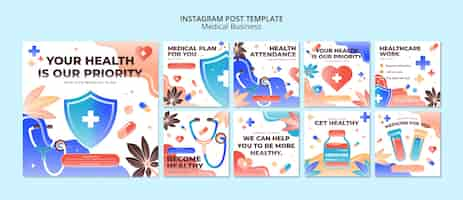 Free PSD gradient medical template