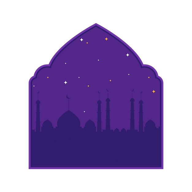 Gradient mosque illustration