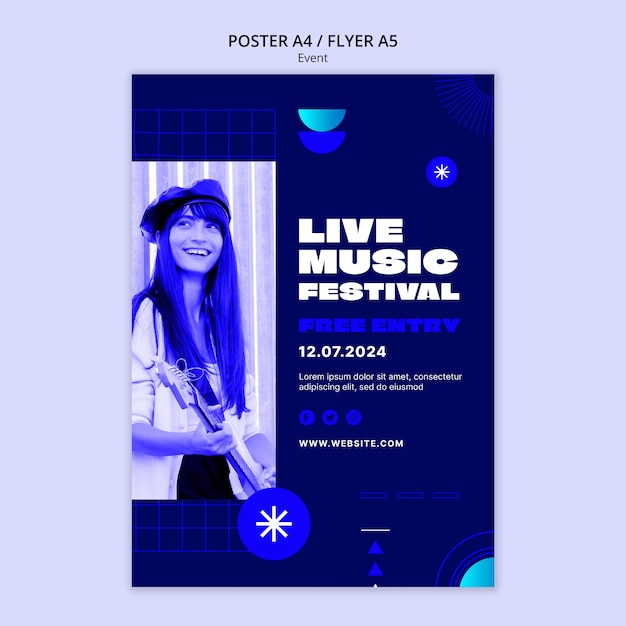 Gradient music event template