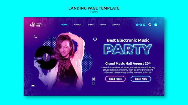 PSD gratuito design del modello di musica gradiente