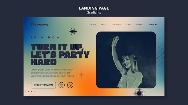 Gradient music template design