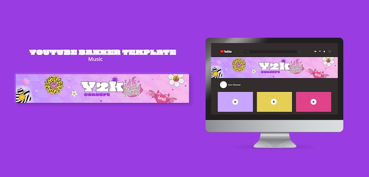 無料PSD グラデーション音楽テンプレートのデザイン