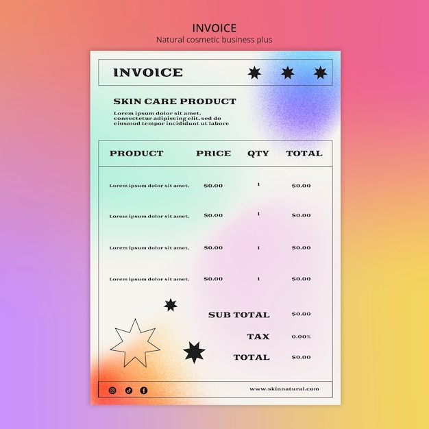 Free PSD gradient natural cosmetic design template