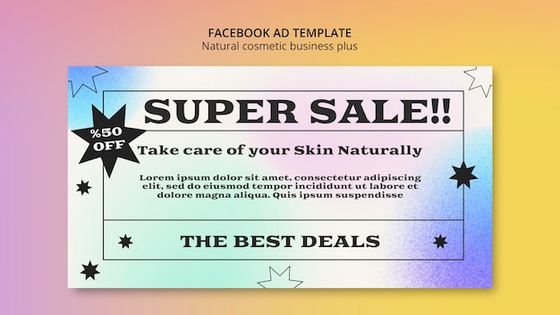 Free PSD gradient natural cosmetic design template