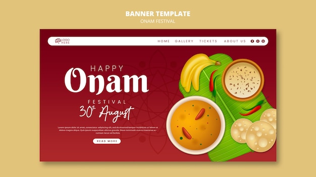 Free PSD gradient onam template design