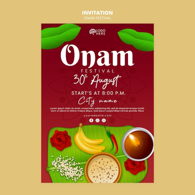 그라데이션 onam 템플릿 디자인