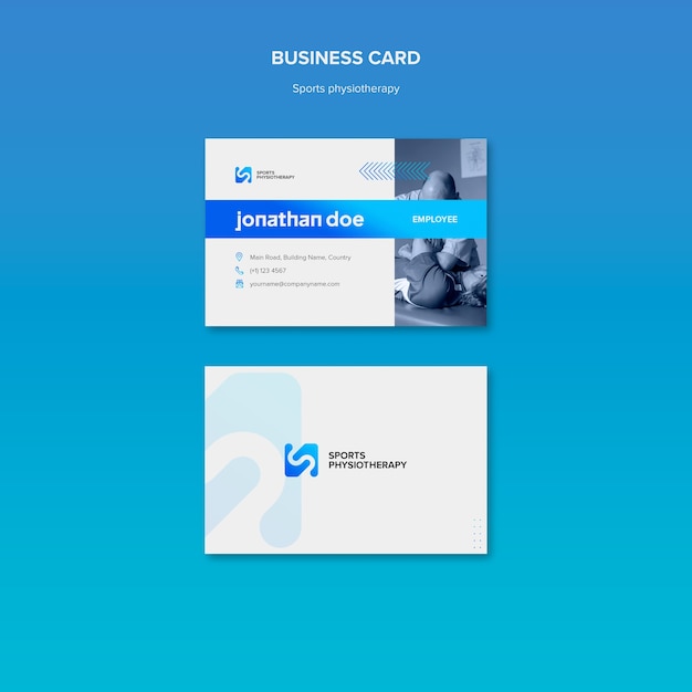 Gradient physiotherapy business card template