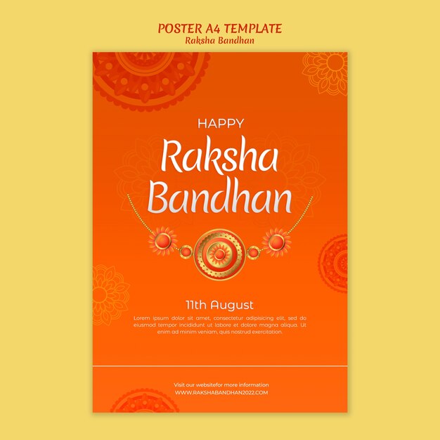 그라데이션 raksha 포스터 템플릿