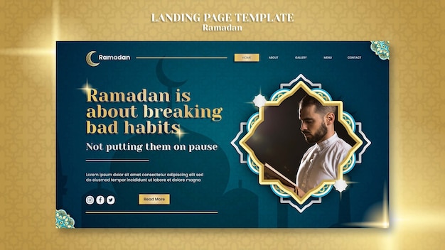 Free PSD gradient ramadan template design