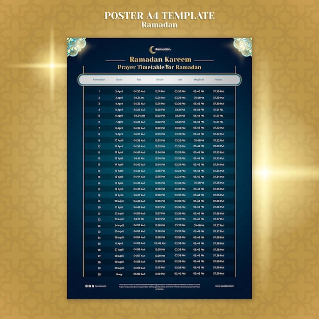 Free PSD gradient ramadan template design