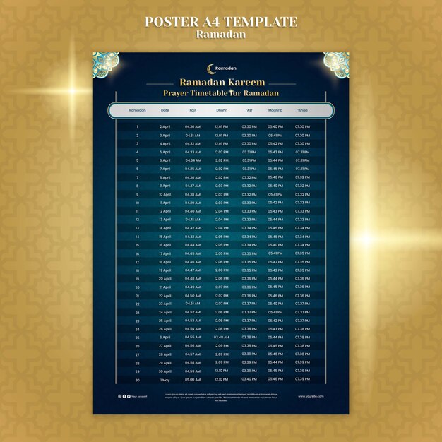 Gradient ramadan template design