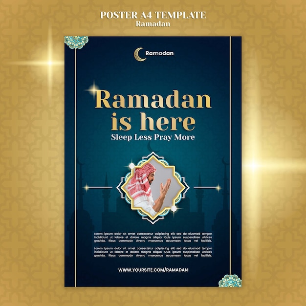 PSD gratuito design del modello ramadan sfumato