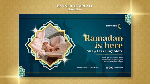 PSD gratuito design del modello ramadan sfumato