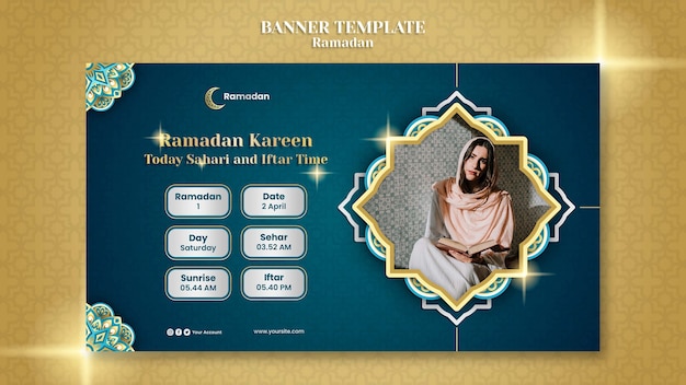 PSD gratuito design del modello ramadan sfumato