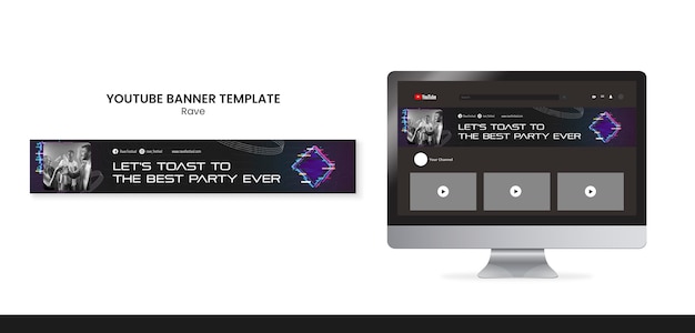 PSD Template: Gradient Rave Party – Free PSD Download