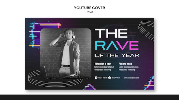 Gradient rave party template