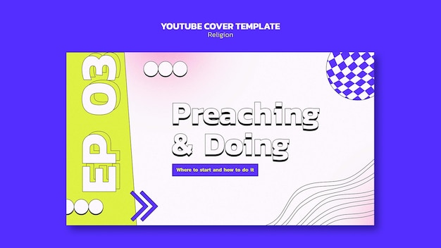 Free PSD gradient religion template design