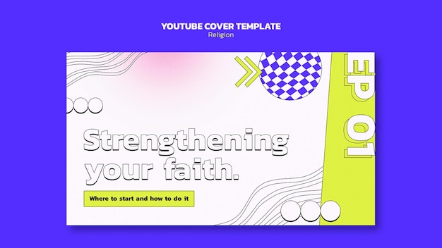 Free PSD gradient religion template design