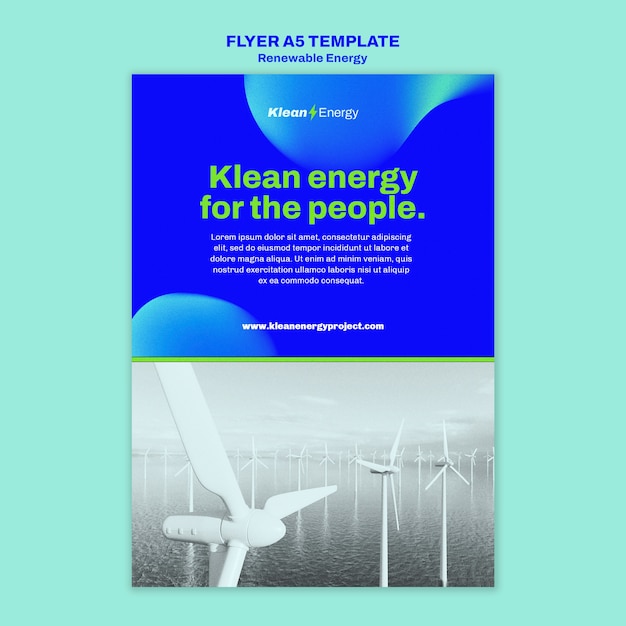 Free PSD gradient renewable energy design template