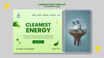 Free PSD gradient renewable energy design template