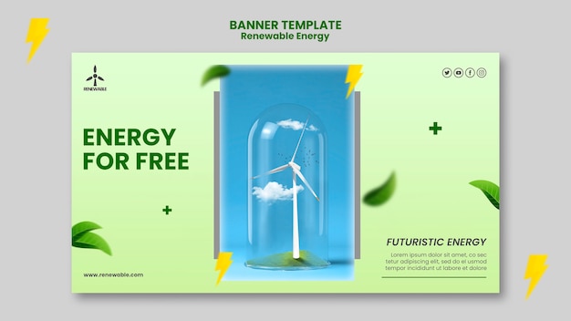 Free PSD gradient renewable energy design template