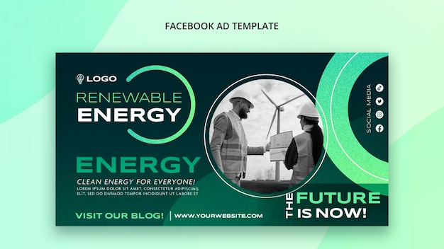 Free PSD gradient renewable energy template