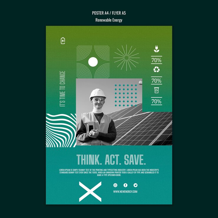 Free PSD gradient renewable energy template