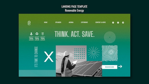 Free PSD gradient renewable energy template