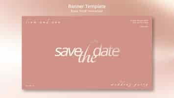 Free PSD gradient rose gold invitation banner