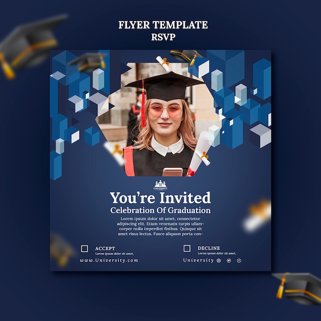 Free PSD gradient rsvp template design