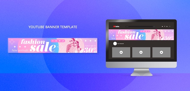 Gradient Sale Template Design with Free PSD Download