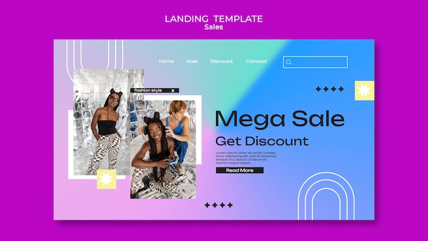 Gradient sales design template