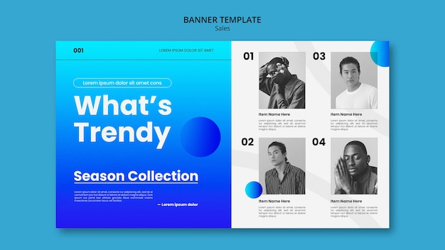 Gradient sales template design