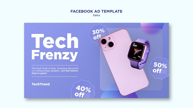 Free PSD gradient sales template design