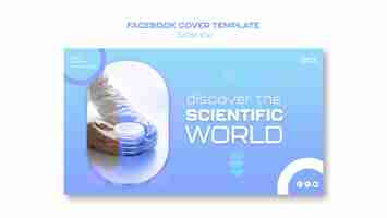 Free PSD gradient science concept facebook cover