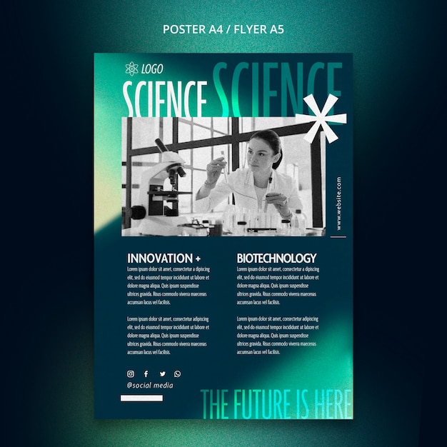 Free PSD gradient science template design