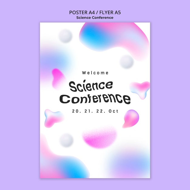 Free PSD gradient science template design