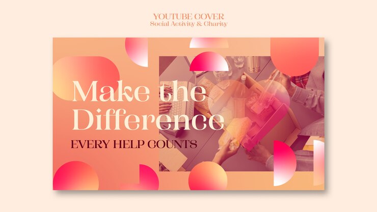 免費 PSD gradient 社交活動 youtube 封面